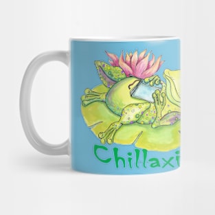 Chillaxin Watercolor Frog Mug